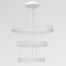 Люстра біла кільцева потрійна з рель'єфним плафоном D-80+60+40 cm Led 105W White Simple Ice 251235-100006812