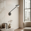 Cвітильник чорний настінний з поворотним плафоном H-23 cm W-38 cm Led 10W 3000K Black Slim Groky 260866-100008546