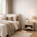 Торшер білий з двома плафонами H-216 cm GU10x2 White + Gold Mustache 260110-100007073