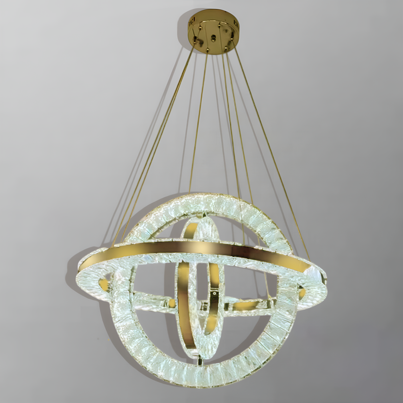 Люстра Crystal Rings 3 D-60 cm Gold 250676-100005127