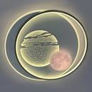 Люстра стельова світлодіодна D-30 cm / D-50 cm Led 50W / 100W White + Grey Universe 2 spheres 251153-100006743