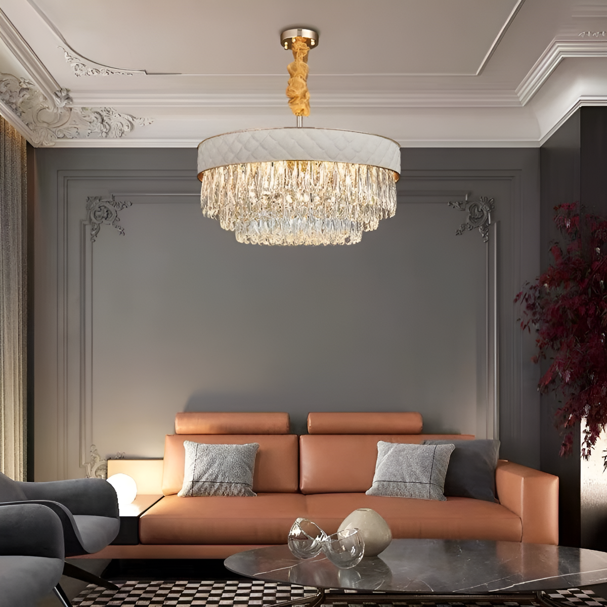 Люстра підвісна Crystal D-50cm / D-60cm / D-80cm E14 250535-100004991