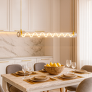 Люстра золота підвісна видовжена з прозорим плафоном L-100 cm Led 40W Gold Spiral tube 250931-100006129
