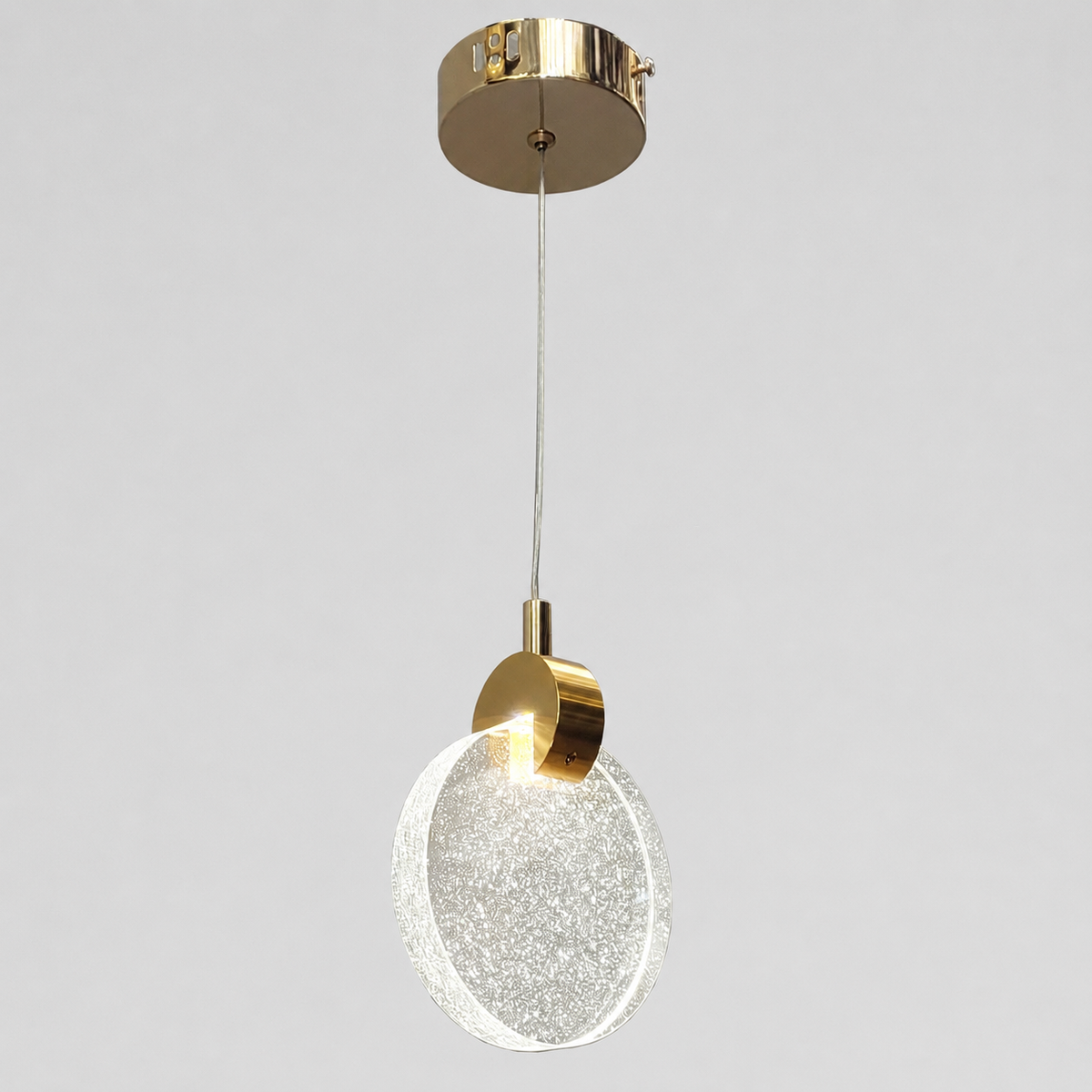 Підвісний світильник золотий H-118 cm Led 3W Gold+Transparent Precious coin 260635-100008266