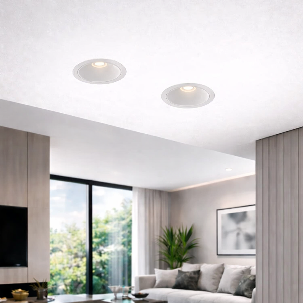 Білий врізний точковий світильник D-6,2 cm White Round Led 7W 260328-100007664