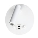 Настінний світильник білий з вимикачем та USB-порти D-14.5 cm Led 8W 3000K White Circle 251274-100006988