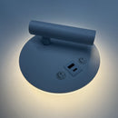 Настінний світильник білий з вимикачем та USB-порти D-14.5 cm Led 8W 3000K White Circle 251274-100006988