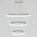Люстра біла кільцева потрійна з рель'єфним плафоном D-80+60+40 cm Led 105W White Simple Ice 251235-100006812
