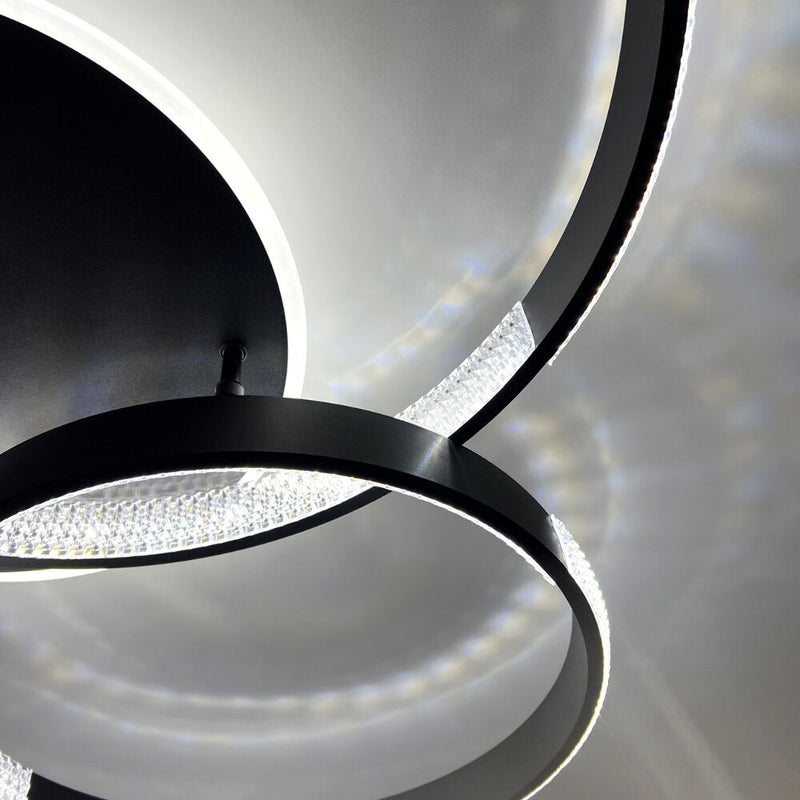 Стельова люстра чорна з пультом L-80 cm H-11.5 cm Led 100W 3000-6000K Black Arka lamp 251174-100006640