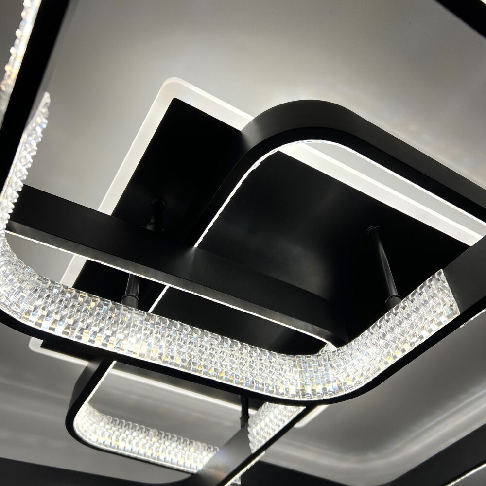 Стельова люстра чорна з пультом L-76 cm H-16 cm Led 130W 3000-6000K Black Arka lamp 251174-100006639
