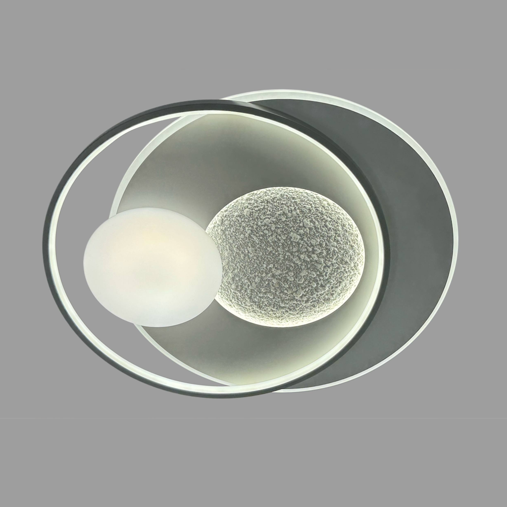 Люстра стельова світлодіодна D-50 cm Led 100W White + Grey Universe 2 spheres 251253-100006771