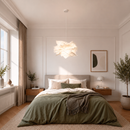 Світильник підвісний білий з дизайнерським плафоном L - 48 cm / 68 cm E27 White Ikea Flower 260518-100007985