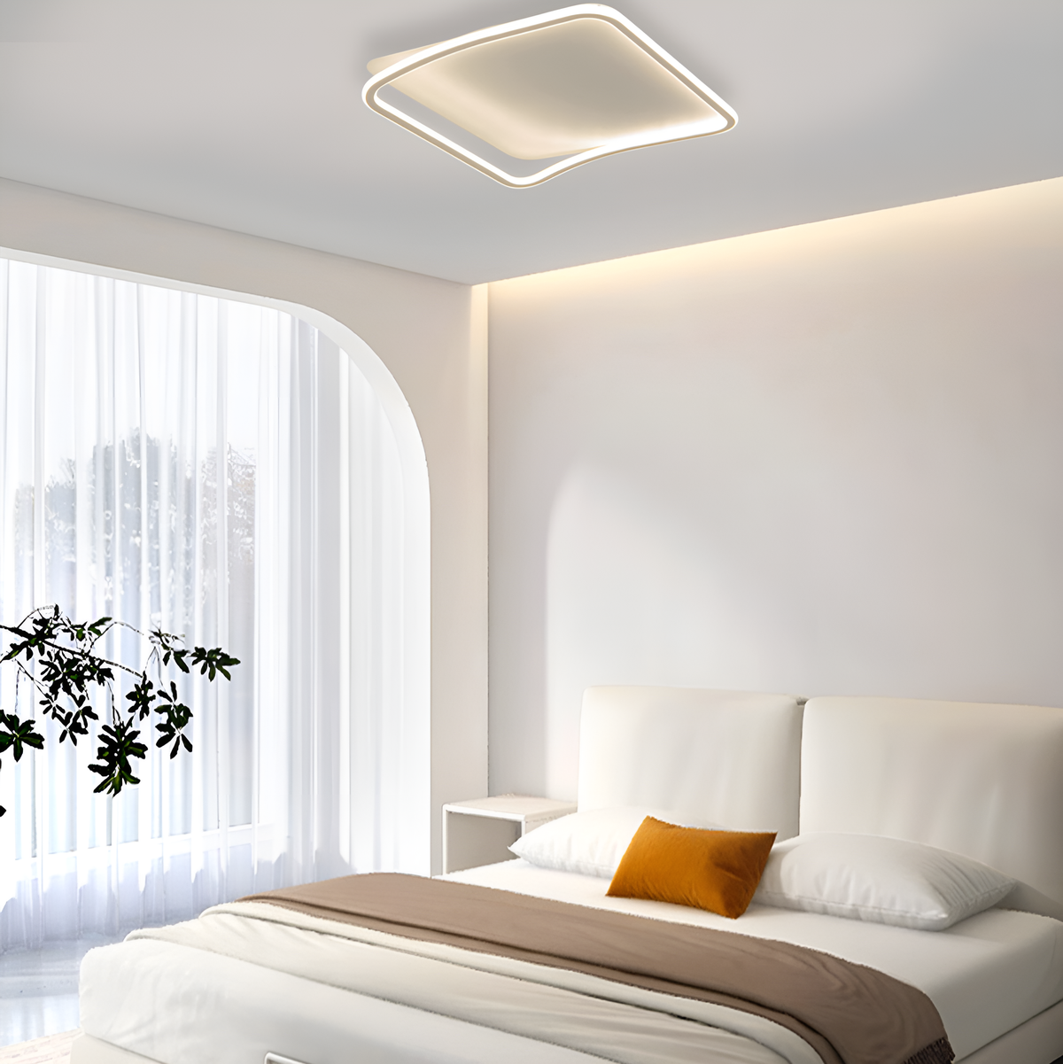 Стельовий світлодіодний світильник з пультом Geometry White 70W LED 250431-100004651