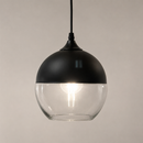 Підвісний світильник чорний з чорно-прозорим плафоном D-18 cm E27 Black + Transparent Wish 260766-100008500