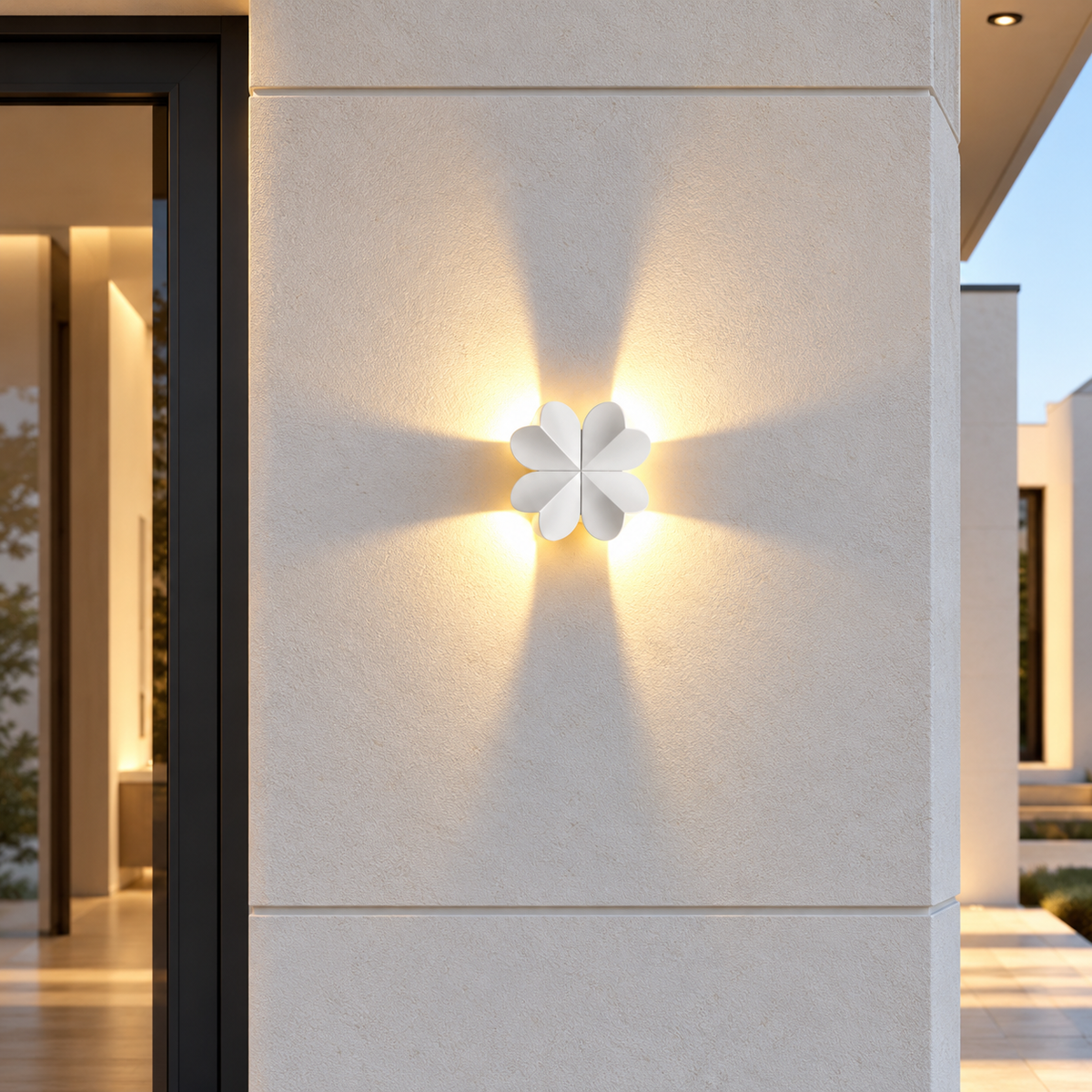 Світильник білий настінний з променями L - 15,5 cm Led 4W 4000К IP65 White Clover 260936-100008974