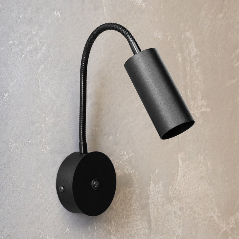 Настінний світильник чорний H-11 cm E27 Black Minimal 251141-100006586