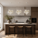 Світильник підвісний білий з дизайнерським плафоном L - 48 cm / 68 cm E27 White Ikea Flower 260518-100007985