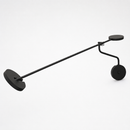 Cвітильник чорний настінний з поворотним плафоном H-40 cm W-95 cm Led 7W 3000K Black Slim Groky 260866-100008547