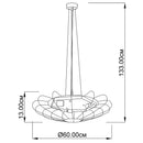 Підвісна люстра біла D-60 cm E27 White Lightness 260944-100008778