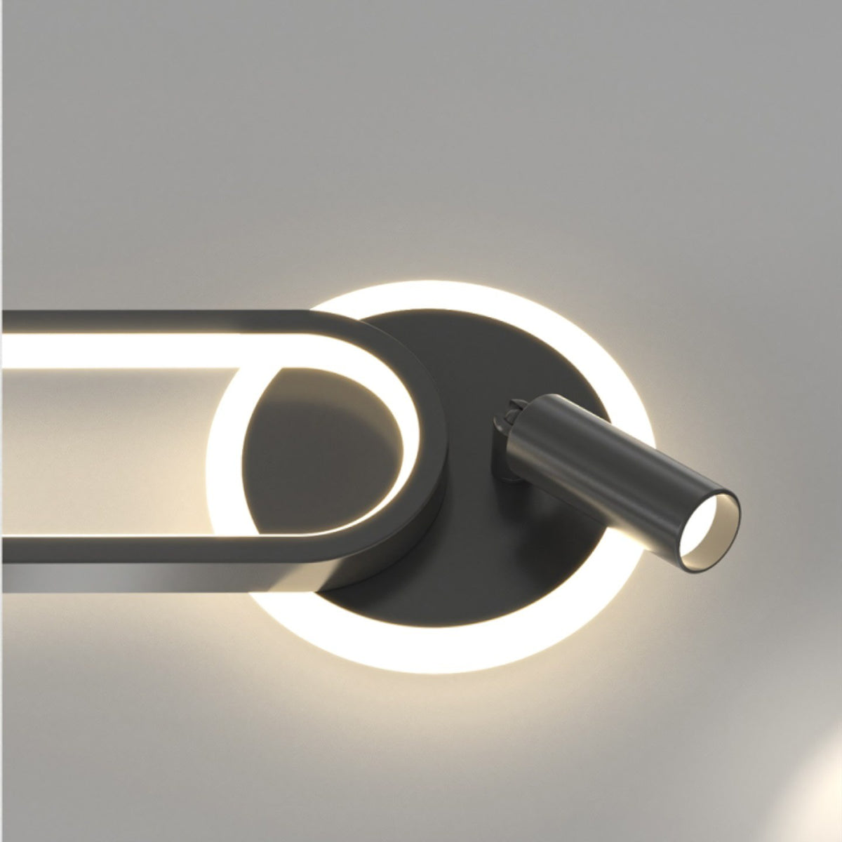Настінні світильники Led H-47 cm Led 20W 3000K 4000K 6000K Black Spot oval 250122-100004024
