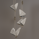Люстра підвісна хромована з 4 метеликами Butterflies Chrome D-28 cm Led 24W 251158-100006492