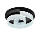 Люстра чорна стельова з прозорим плафоном з блискітками D - 50,5 cm Led 48W Black Sparkle Curl 251035-100006251
