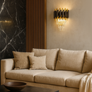 Настінний світильник з плафоном з чорного та прозорого скла L-26 cm E14x2 Black Crown 251188-100006720