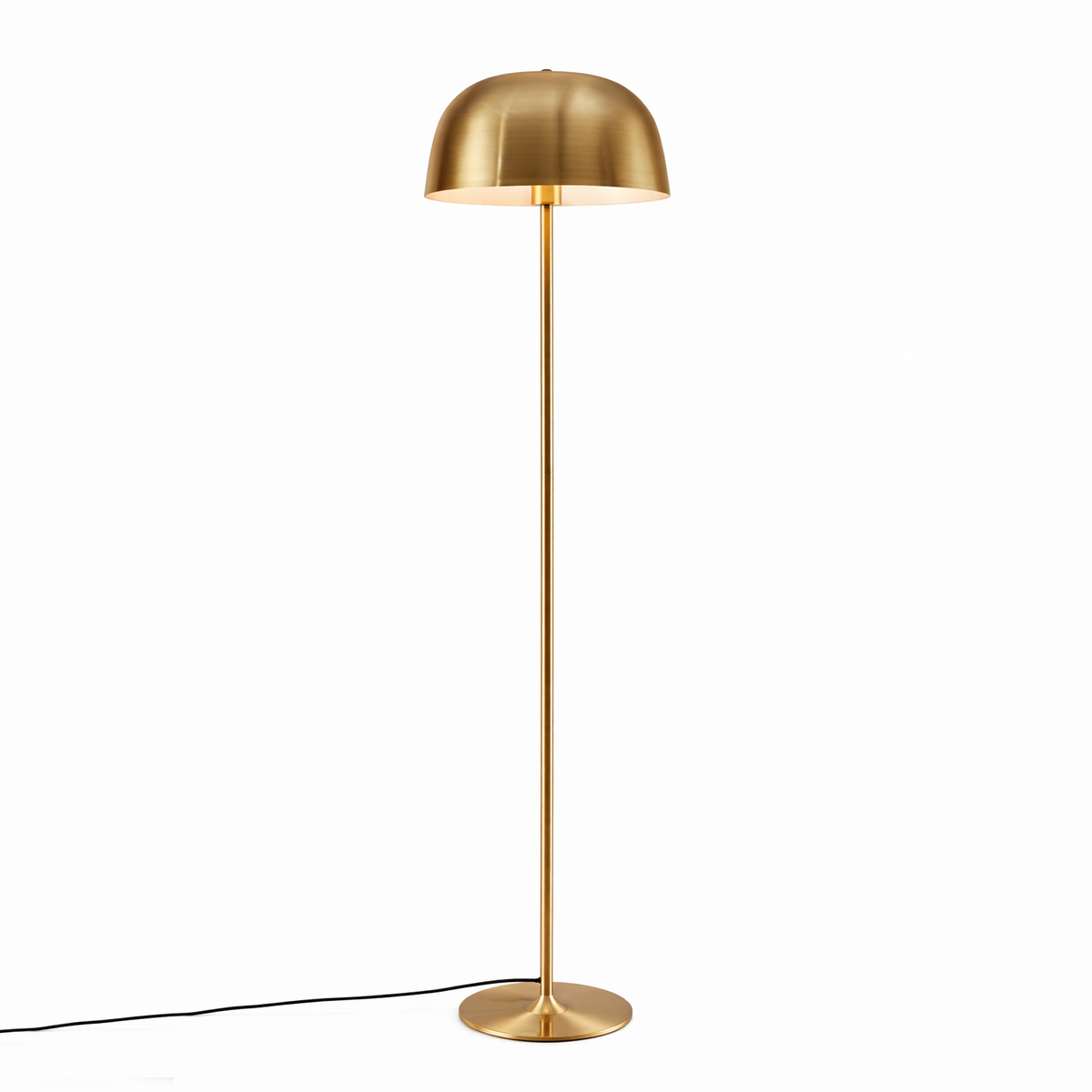 Торшер золотий з плафоном куполом H-140 cm E27 Gold Dome 260109-100007076
