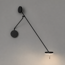 Cвітильник чорний настінний з поворотним плафоном H-40 cm W-95 cm Led 7W 3000K Black Slim Groky 260866-100008547