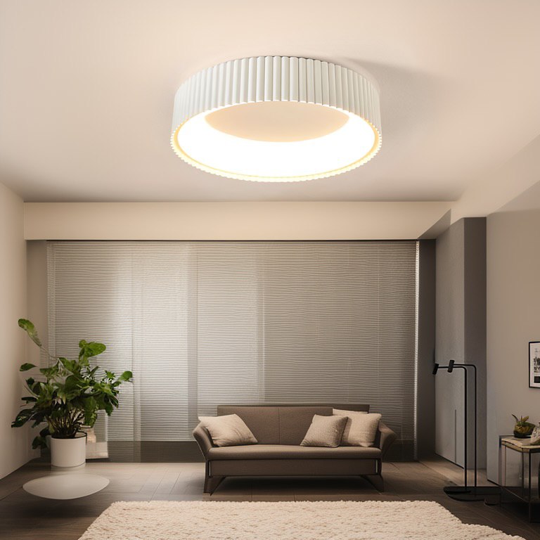 Стельові світильники у 2-х розмірах з пультом 3000K-6000K D-45cm Led 60W / D-60cm Led 72W White Ceiling Gofre 250119-100004019