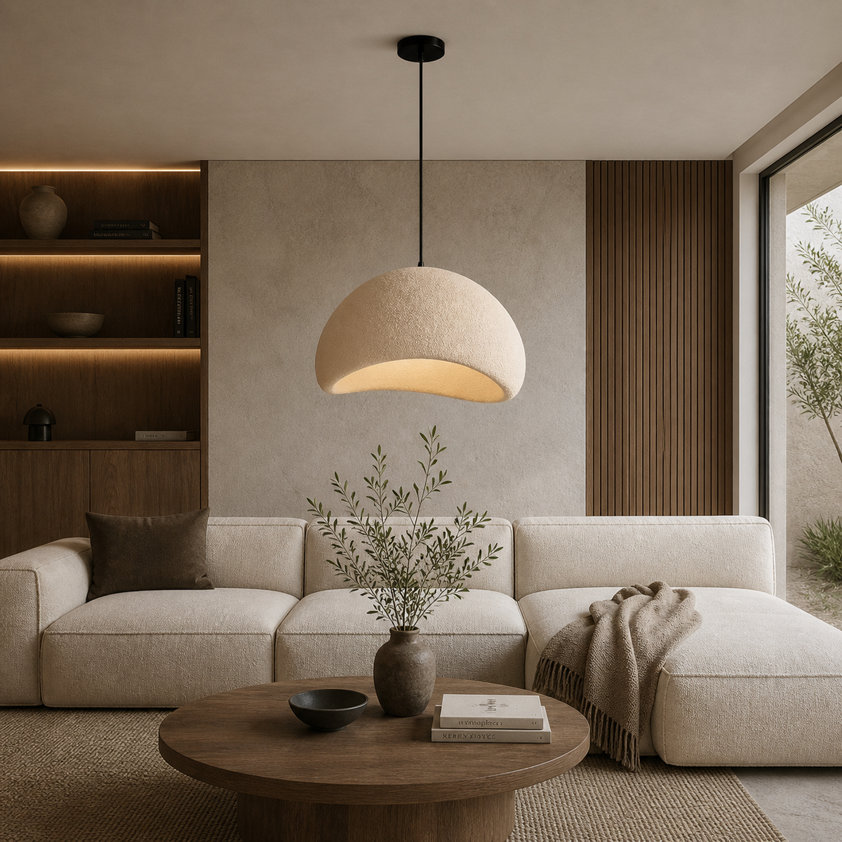 Підвісний світильник бежевий L-30 cm / 40 cm / 60 cm E27 Beige Wabi Sabi 260531-100007896