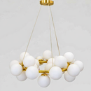 Люстра підвісна золота з білими плафонами D-70 cm G9x25 Gold + White Bubbles 260135-100007286