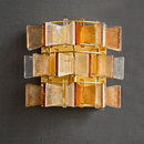 Світильник настінний золотий з бурштиновим плафоном H-17 cm G9 Gold + Amber Wings 260319-100007682