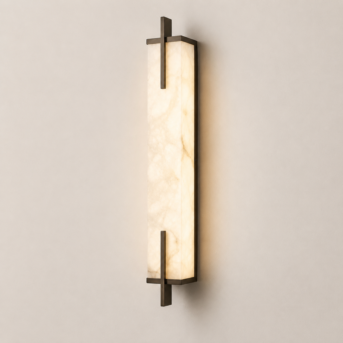 Настінні світильники з натурального каміння L-60 cm / L-80 cm / L-100 cm Led Vintage brass Stone 260758-100008312