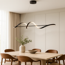 Люстра чорна видовжена L- 120 cm W-20 cm Led 115W Black Line Wave 251088-100006355