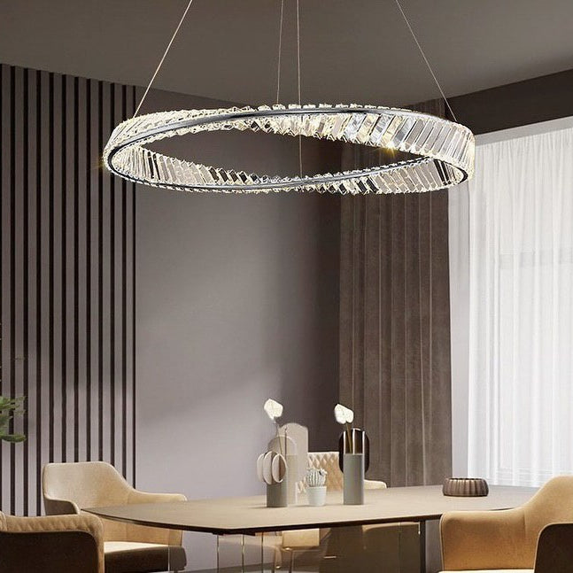 Люстра Ring luxury chrome H-120cm D-60cm Led 64W 4000K / D-80cm Led 80W 3000K 4000K 6000K Chrome 240735-100003450