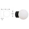 Настінний світильник Simple ball D120 1xG9 Black + White 240640-100003372