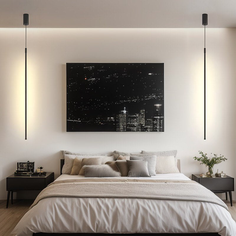 Світильники підвісні чорний D-60 cm 4000K H-60 cm Led 7W / H-80 cm Led 10W / H-100 cm Led 16W Black Pipe 241258-100003995