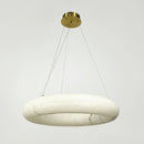 Підвісна люстра біла з імітацією мармуру D-60 cm Led 36W White Marble 251018-100006436