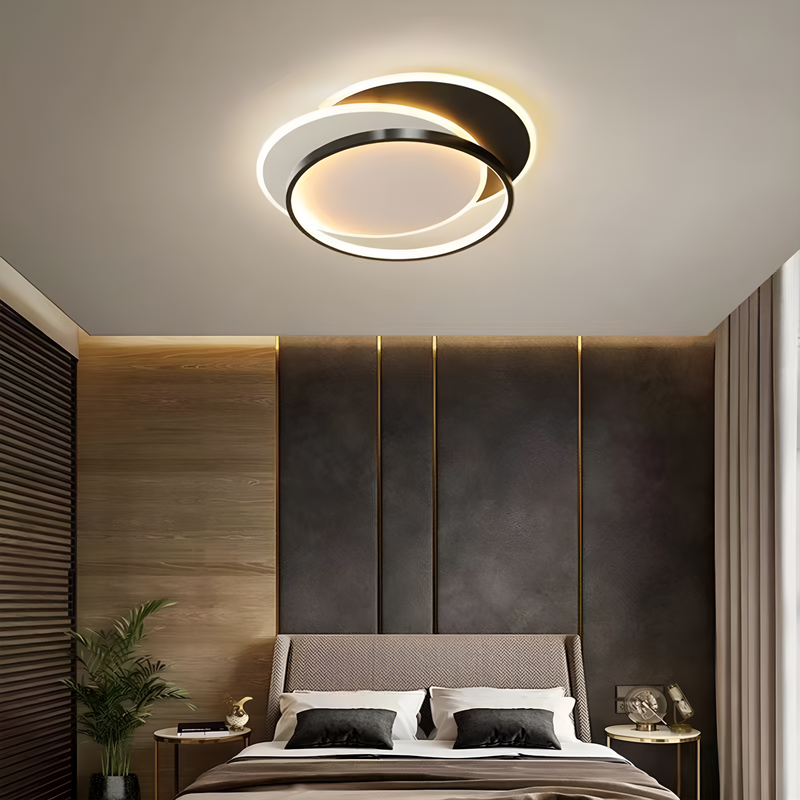 Стельовий світлодіодний світильник з пультом Geometry Black + White 60W LED 250431-100004615