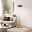 Торшер золотий з плафоном куполом H-140 cm E27 Gold Dome 260109-100007076