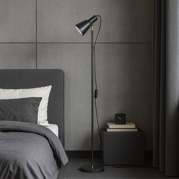 Торшер чорний H-132 cm E14 Black Ray floor lamp 251036-100006398