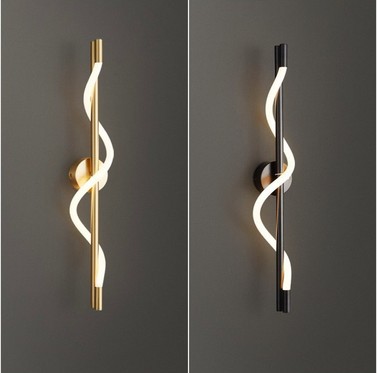 Настінний світильник H-56 cm Led 15W 3000K Black + White Rope wall 241222-100004008