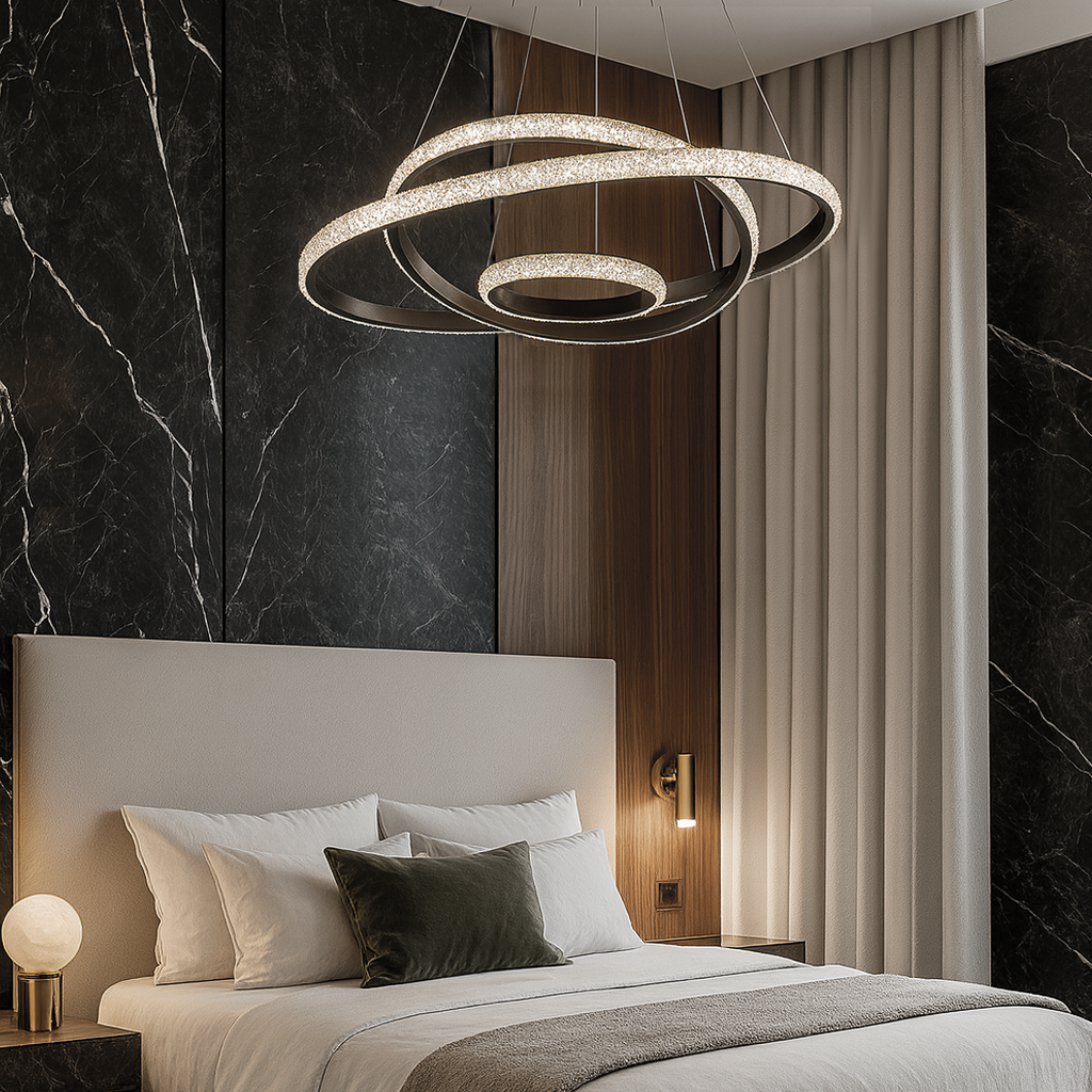 Люстра чорна підвісна на 3 кільця 60+40+20 cm Led 120W Black Trio Circles 251188-100006713