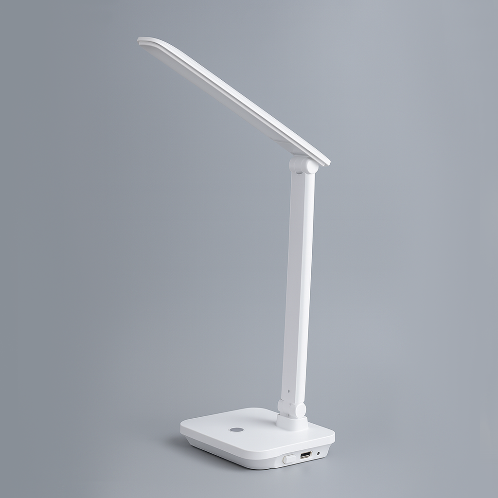 Лампа біла акумуляторна настільна з регульованим плафоном Led 5W Plat S 251148-100006724