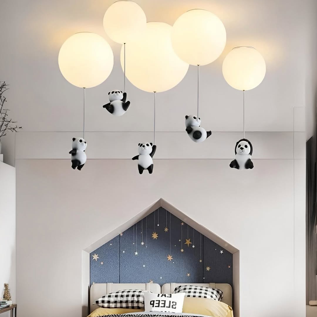 Стельові світильники Panda ball 1xE27 D150 / D200 / D250 Black + White 250331-100004245