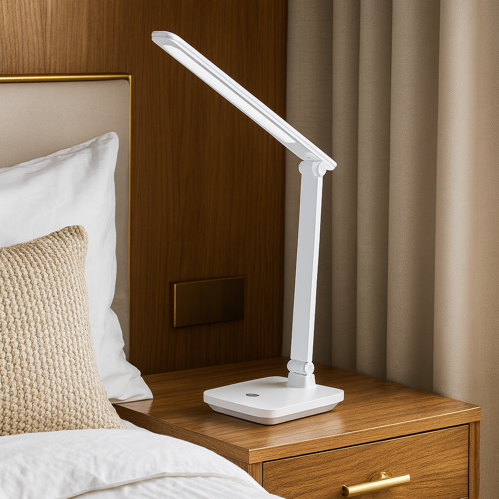 Лампа біла акумуляторна настільна з регульованим плафоном Led 5W Plat S 251148-100006724