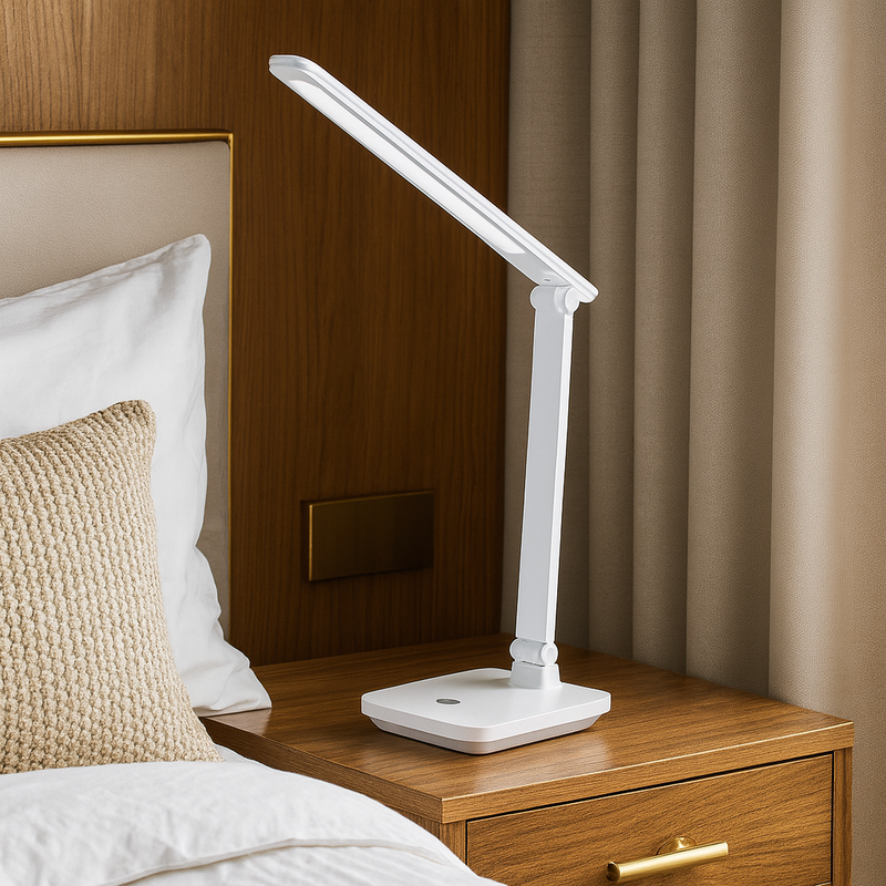 Лампа біла акумуляторна настільна з регульованим плафоном Led 5W Plat S 251148-100006724