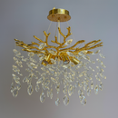 Люстра золота з кришталевим плафоном D-48 cm E14x6 Gold Crystal Cascade 251153-100006737