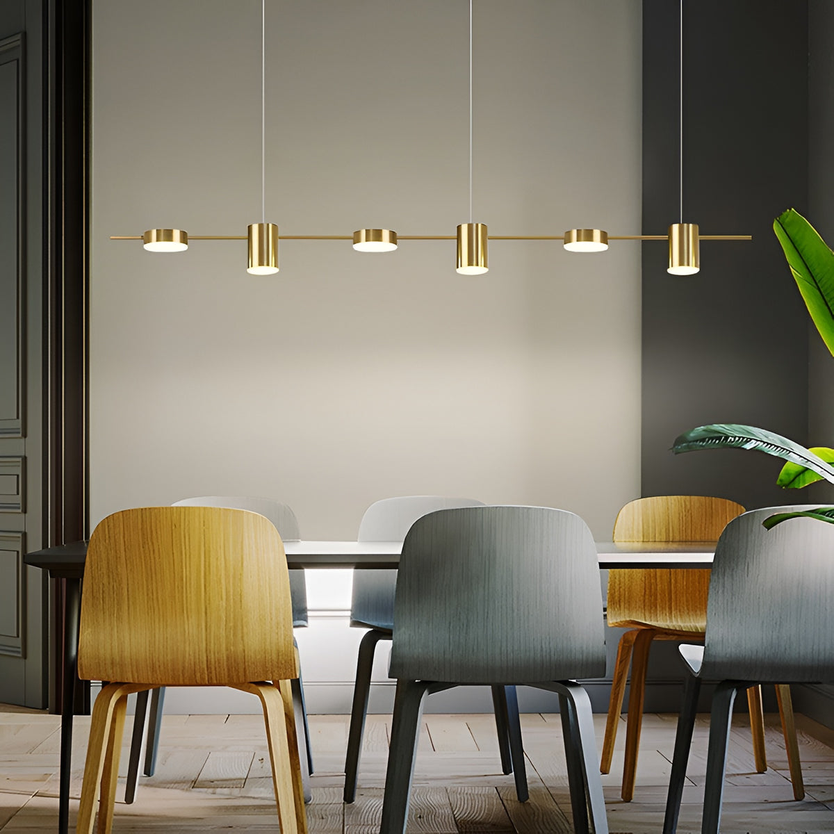 Люстра видовжена золота L-150 cm Led 48W 3000K-60000K Gold Ray Boshi 260622-100008137